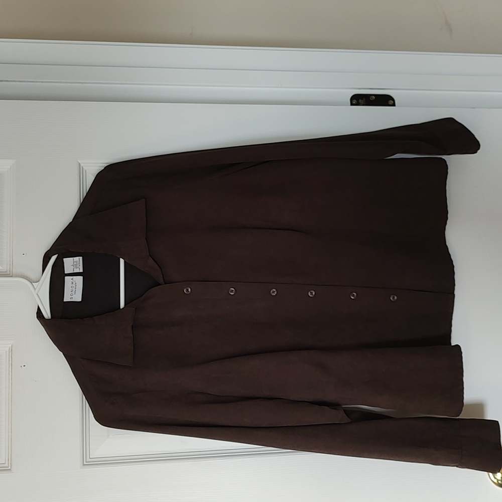 Sonoma brown super soft blouse shirt